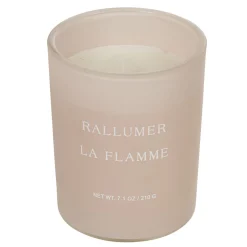 Bougie dans verre inscription Rallumer la flamme senteur passion