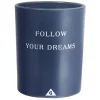 Bougie dans verre inscription Follow your dreams senteur monoï 40H < Gifi Clearance