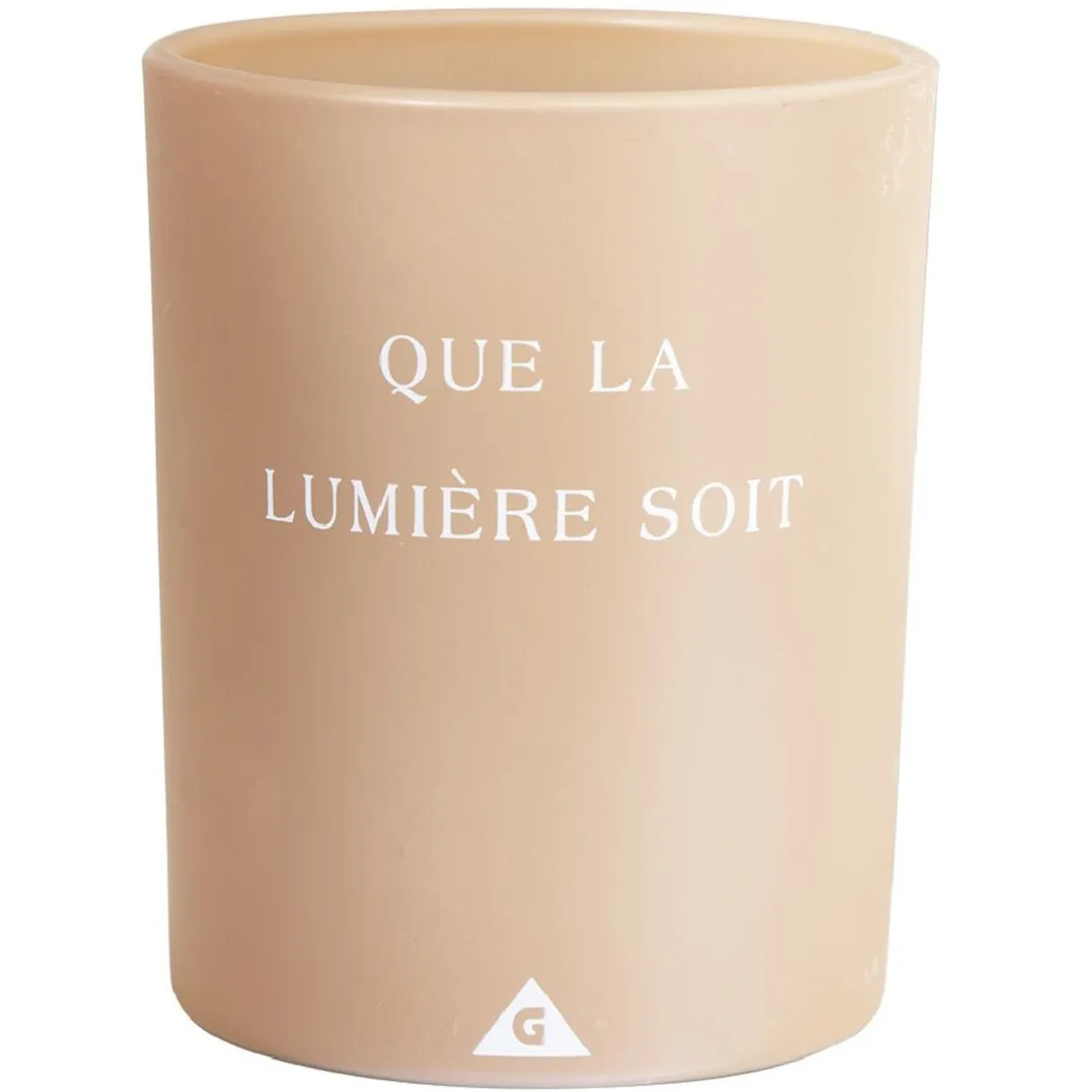 Bougie dans verre inscription Que la lumière soit senteur ambre 40H < Gifi