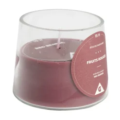 Bougie dans verre senteur fruits rouges Ø9xH7.5cm < Gifi Best
