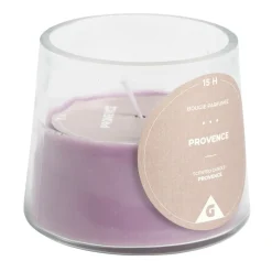 Bougie dans verre senteur provence Ø9xH7.5cm