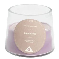 Bougie dans verre senteur provence Ø9xH7.5cm
