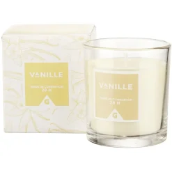 Bougie dans verre senteur vanille 28H < Gifi New