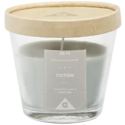 Bougie dans verre transparent senteur coton