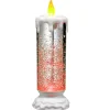 Bougie de Noël animée LED effet neige Ø9xH23cm