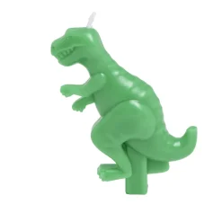 Bougie dinosaure vert H8cm