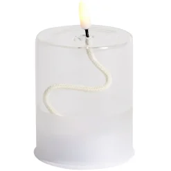 Bougie en verre à LED Ø8xH10cm < Gifi Best