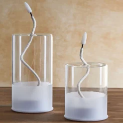Bougie en verre à LED Ø8xH10cm < Gifi Best