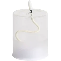 Bougie en verre à LED Ø8xH10cm < Gifi Best