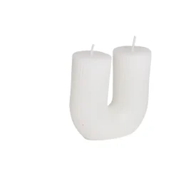 Bougie forme U 8x3,3xH7,5cm - 3 coloris < Gifi Discount