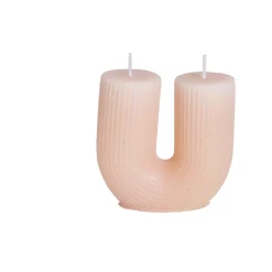 Bougie forme U 8x3,3xH7,5cm - 3 coloris < Gifi Discount