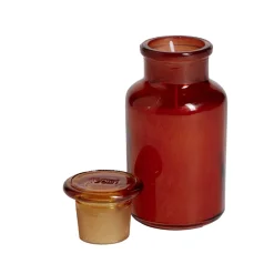 Bougie forme vase verre coloré Ø5,5xH11,5cm < Gifi