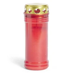 Bougie funéraire 55H rouge et doré Ø6xH16,5cm < Gifi Hot
