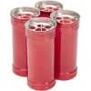 Bougie funéraire rouge H14cm x4