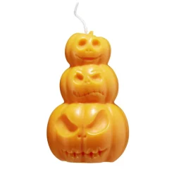 Bougie Halloween 3 citrouilles empilées Ø7xH12cm < Gifi Sale