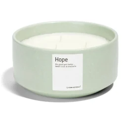 Bougie Hope pot céramique Ø13xH6cm vert