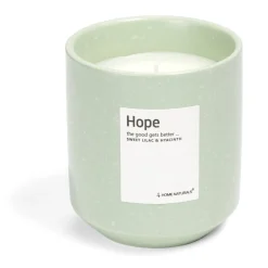 Bougie Hope pot céramique Ø8xH9cm vert
