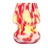 Bougie lampe 25H en verre blanc et rouge senteur cannelle Ø11,2xH15cm < Gifi New