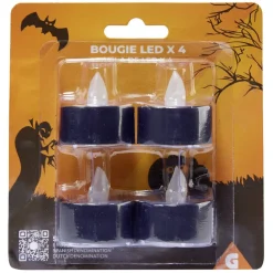 Bougie à led chauffe plat motif Halloween x4 (2 modèles)