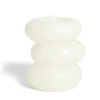 Bougie LED galet blanche Ø7,5xH7,5cm