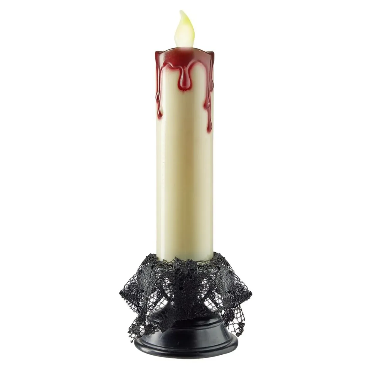 Bougie LED Halloween pilier ensanglanté Ø7xH23cm