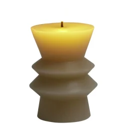 Bougie LED sculptée blanche Ø7,5xH10cm < Gifi Sale