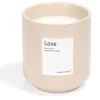 Bougie Love pot céramique Ø8xH9cm rose