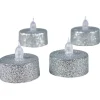 Bougie lumineuse argentée Noël x4 < Gifi Hot