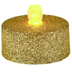 Bougie lumineuse dorée Noël x4
