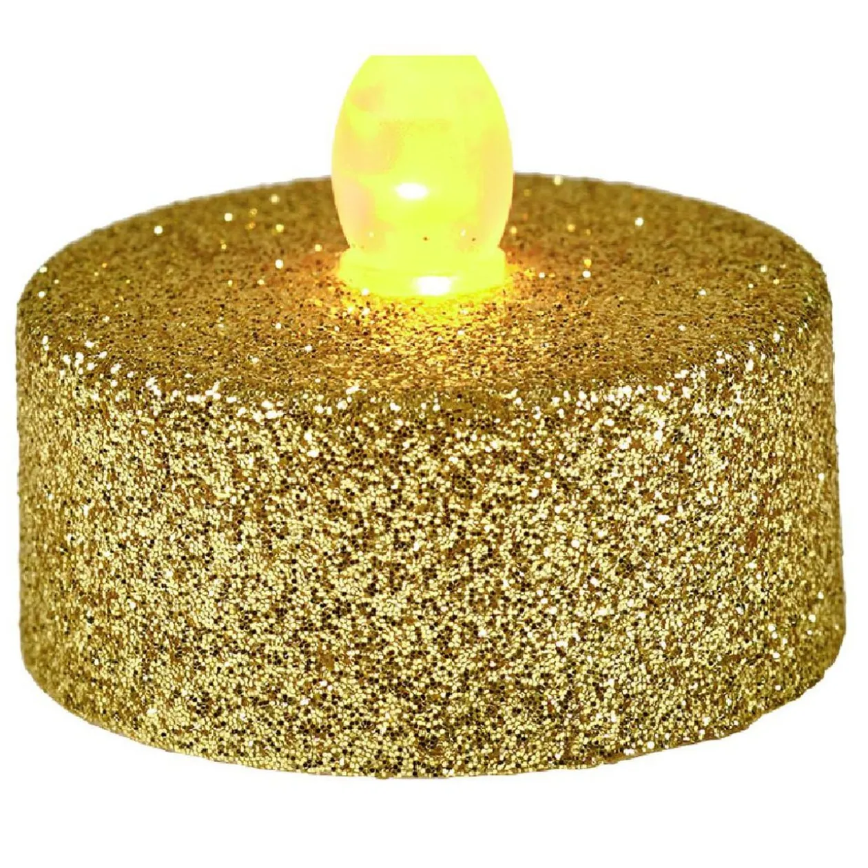 Bougie lumineuse dorée Noël x4