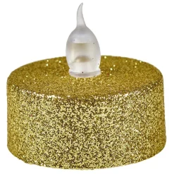 Bougie lumineuse dorée Noël x4