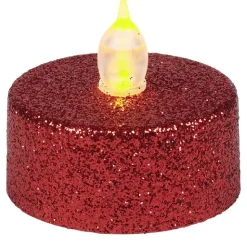 Bougie lumineuse rouge Noël x4