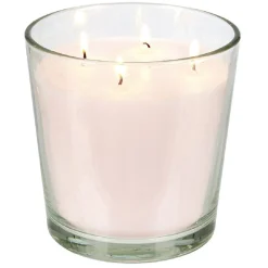 Bougie 4 mèches senteur passion rose dans verre transparent < Gifi Outlet