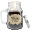 Bougie noire dans mug en verre avec couvercle - Senteur myrrhe ambre < Gifi