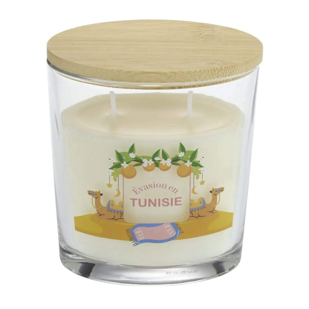 Bougie parfumée Ambiances Devineau 2 mèches Tunisie senteur fleur d'oranger 30H