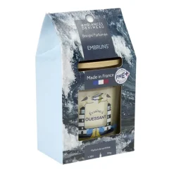 Bougie parfumée Ambiances Devineau 2 mèches Ouessant senteur embruns 30H