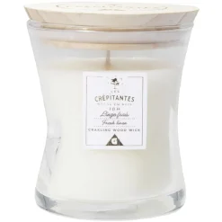 Bougie parfumée blanche Les crépitantes senteur linge frais 18H < Gifi New