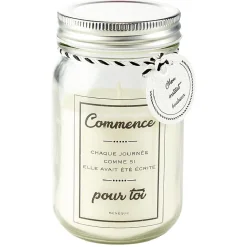 Bougie parfumée dans bocal en verre avec message < Gifi Clearance
