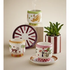 Bougie parfumée dans pot céramique motif animal tropical Ø8xH8cm (3 modèles) < Gifi Online