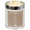 Bougie parfumée dans pot en métal senteur vanille