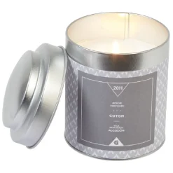 Bougie parfumée dans pot en métal senteur coton < Gifi Online
