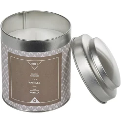 Bougie parfumée dans pot en métal senteur vanille < Gifi Online