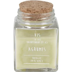 Bougie parfumée dans pot en verre