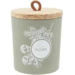 Bougie parfumée dans pot en verre et couvercle en liège
