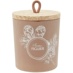 Bougie parfumée dans pot en verre et couvercle en liège