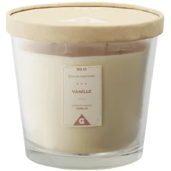Bougie parfumée dans verre senteur vanille Ø13,5xH12,5cm 30H