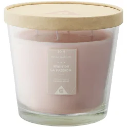 Bougie parfumée dans verre senteur fruit de la passion H12,5cm 30H < Gifi Discount
