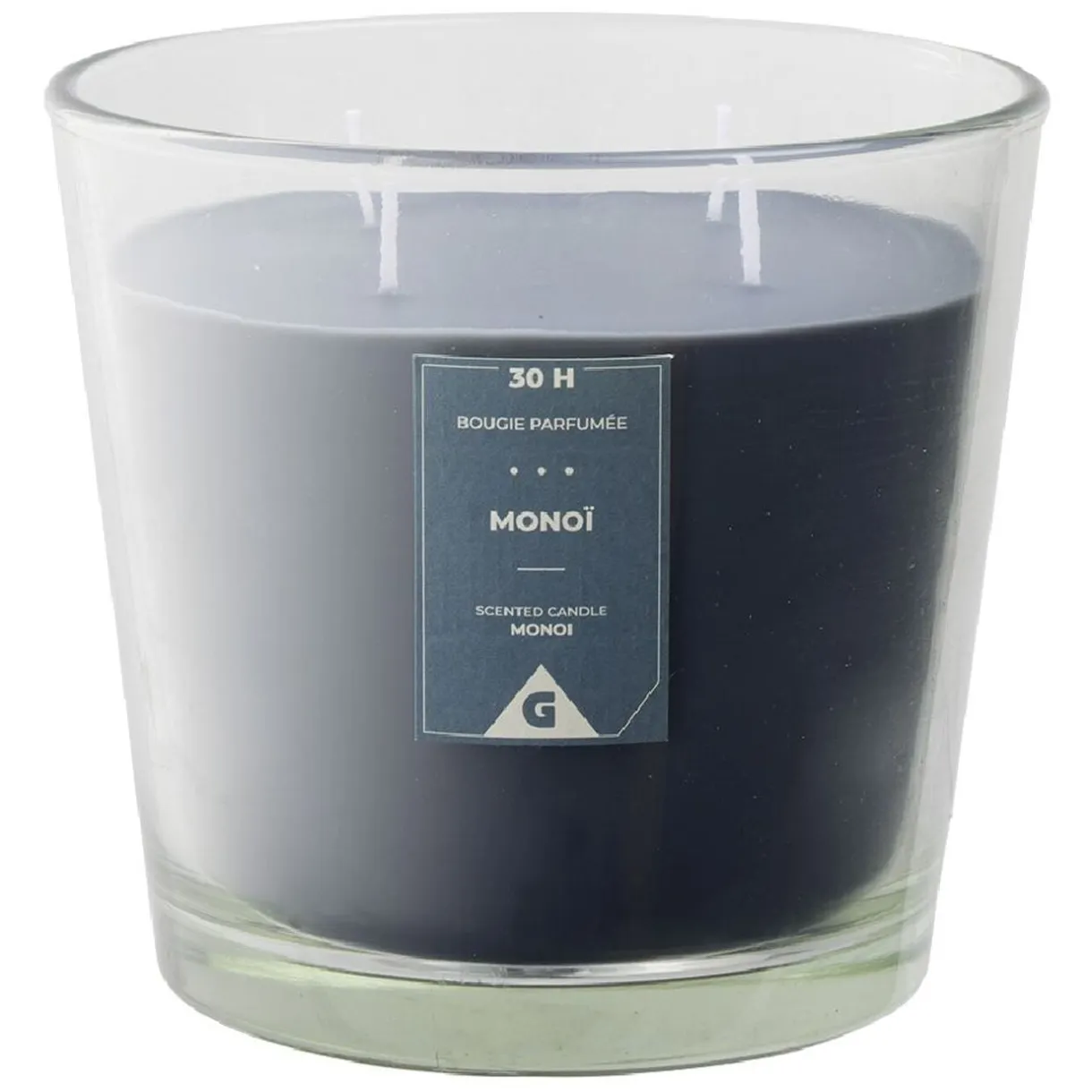 Bougie parfumée dans verre senteur monoï Ø13,5xH12,5cm 30H < Gifi Discount