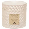 Bougie parfumée ivoire design relief senteur fleurs d'Indonésie 25H