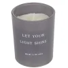 Bougie parfumée à message dans verre gris senteur coton < Gifi